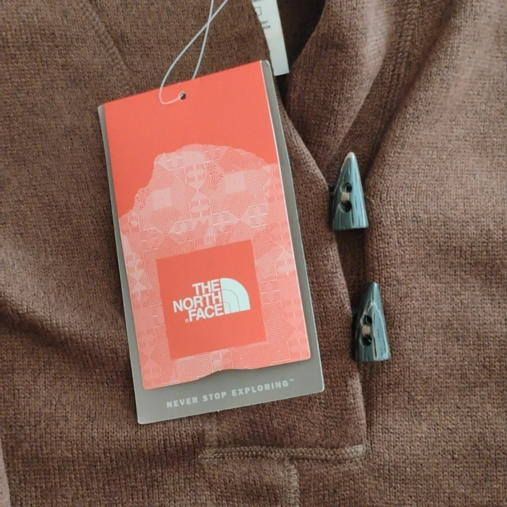 North Face Women's Crescent Ridge Shawl Collar Fleece Pullover Brown Large NWT - Picture 7 of 10